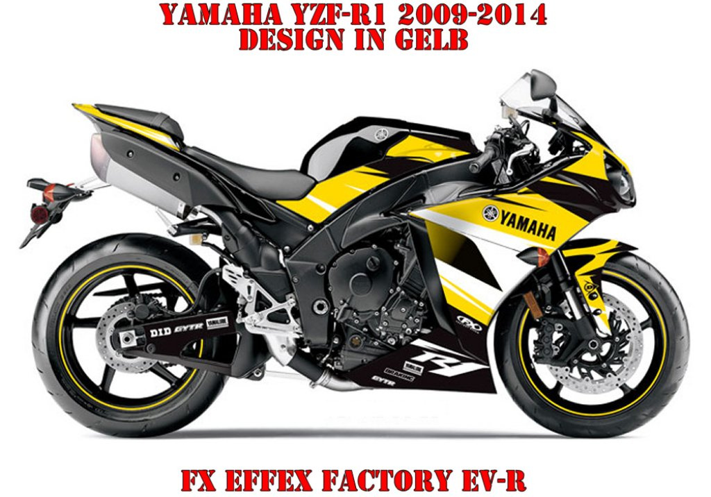 Beispiel Bild für die Farben, EV-R Gelb für Yamaha YZF R1 2009-2014